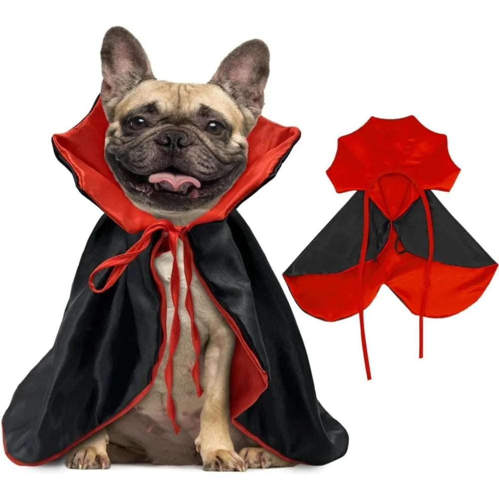 Medium Dog Halloween Costume – Vampire Cloak & Devil Outfit for Pets