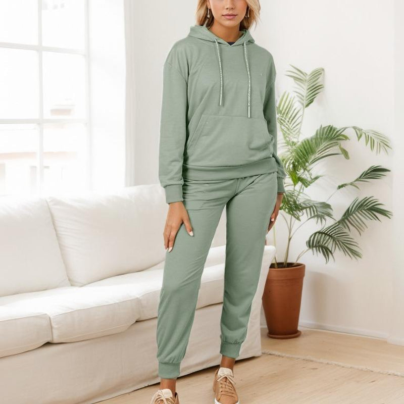 Women's Hoodie Set – Stylish Long Sleeve Bridal & Casual Loungewear