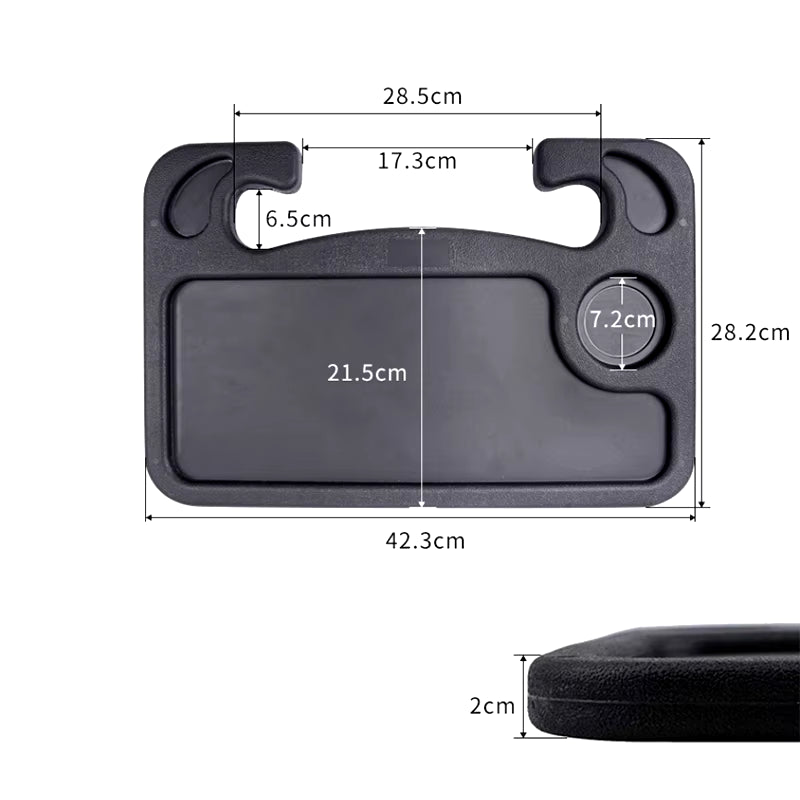 Portable Car Desk & Tray – Steering Wheel Laptop Stand & Dining Table for Work and Meals on the Go