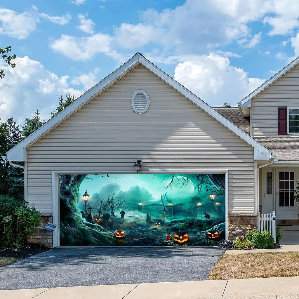 Halloween 2024 Garage Door Banner