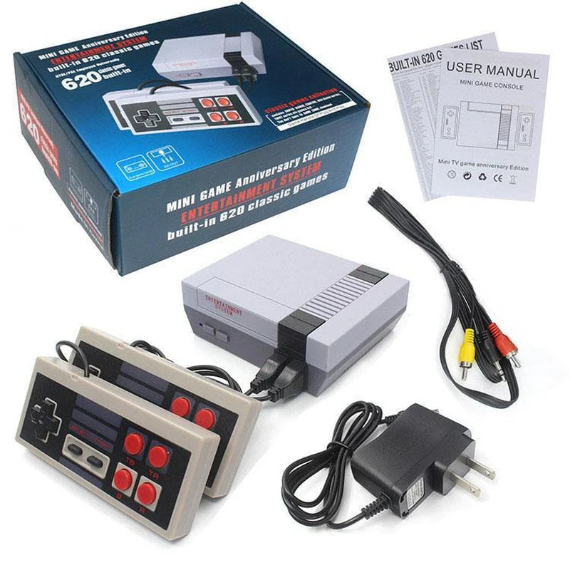 Retro Mini Game Console – Built-In 300/620 Classic Games, Perfect Gift for All Occasions