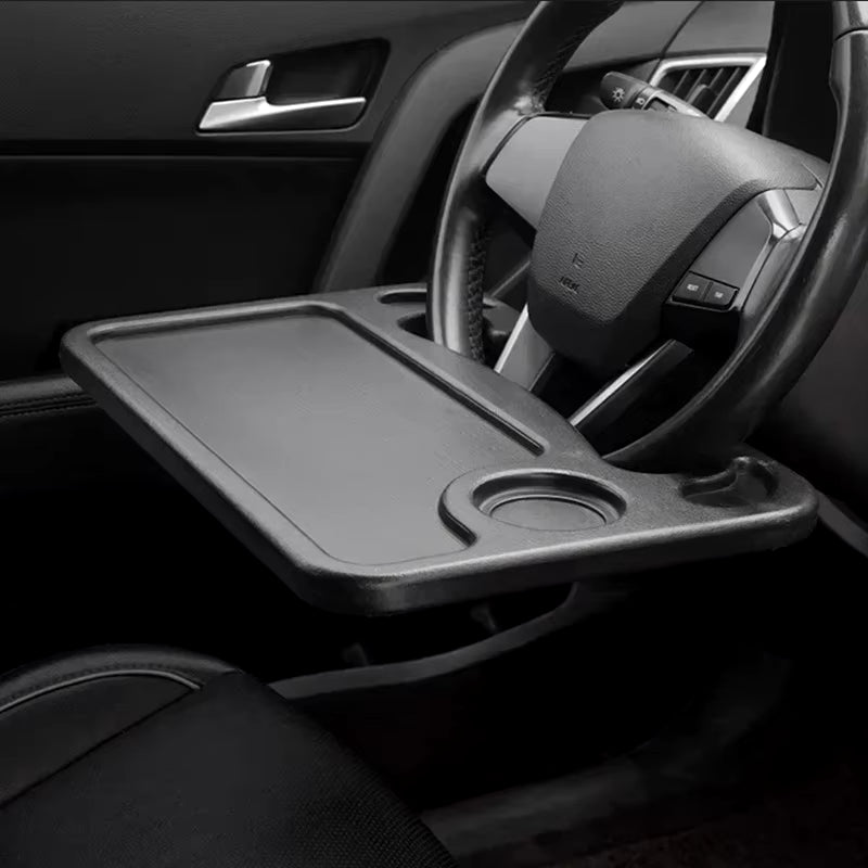 Portable Car Desk & Tray – Steering Wheel Laptop Stand & Dining Table for Work and Meals on the Go