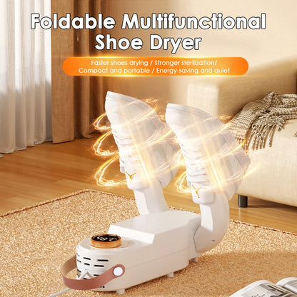 Electric Shoe & Boot Dryer with Timed Deodorizing – Foldable Fast-Drying Boot Warmer
