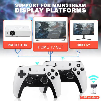 Wireless Game Console – 2.4G Dual Controller, 4K Graphics, 42,000+ Retro Games