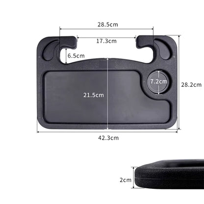 Portable Car Desk & Tray – Steering Wheel Laptop Stand & Dining Table for Work and Meals on the Go