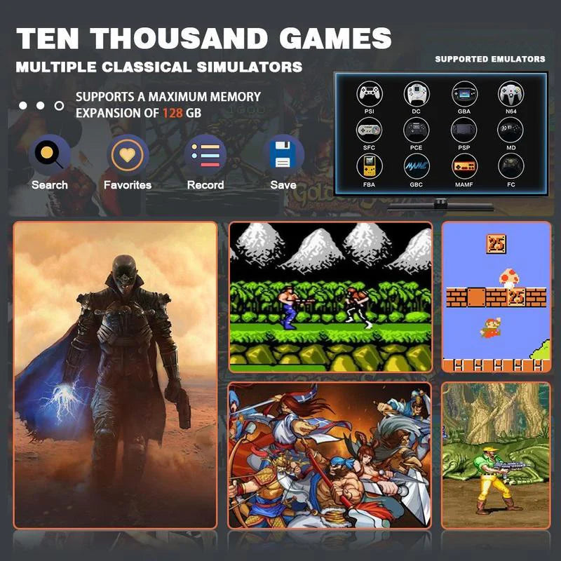 Wireless Game Console – 2.4G Dual Controller, 4K Graphics, 42,000+ Retro Games