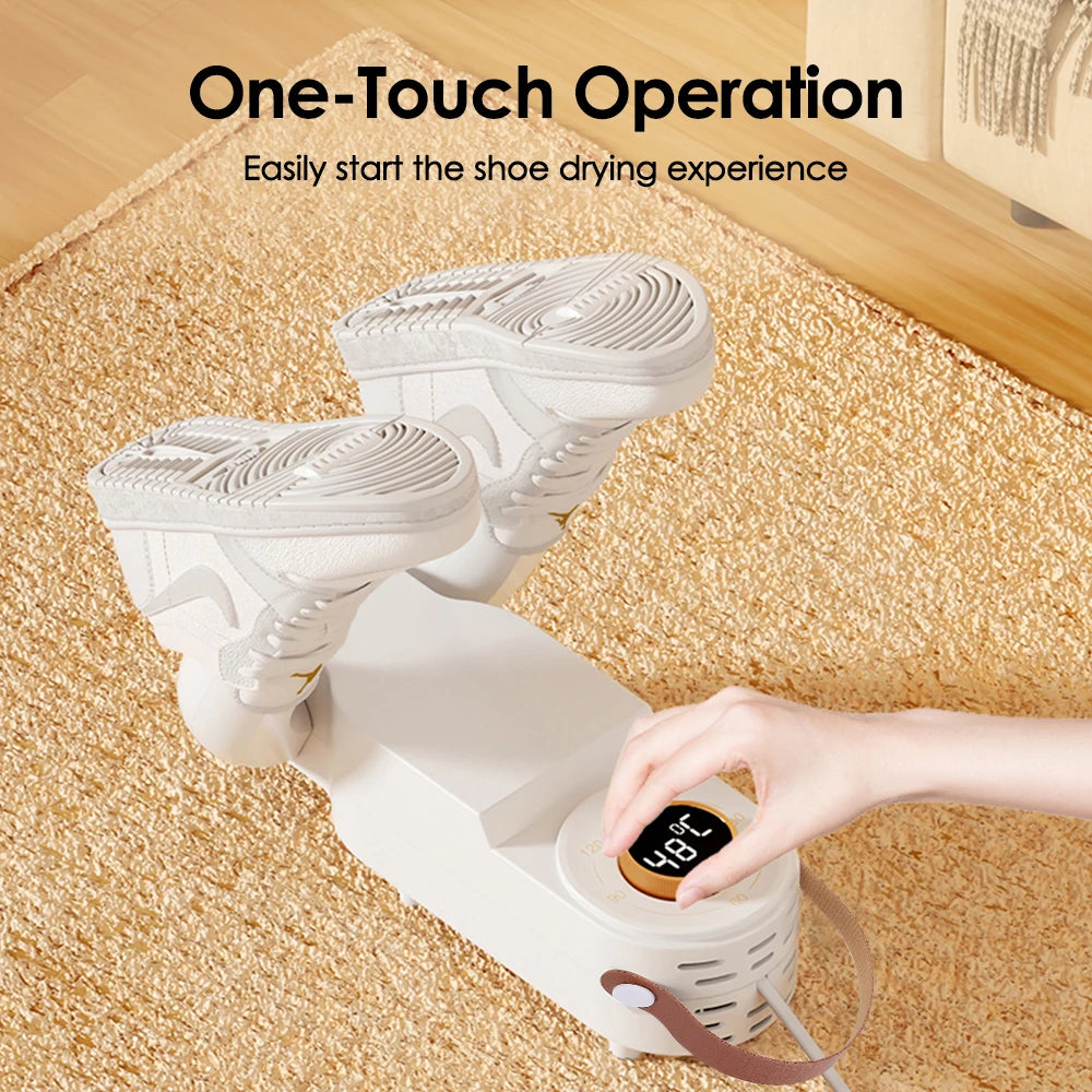 Electric Shoe & Boot Dryer with Timed Deodorizing – Foldable Fast-Drying Boot Warmer