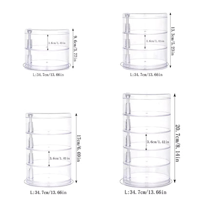 Rotating Jewelry & Makeup Organizer – 360° Storage Box for Bracelets, Earrings, and Accessories with Protective Cover