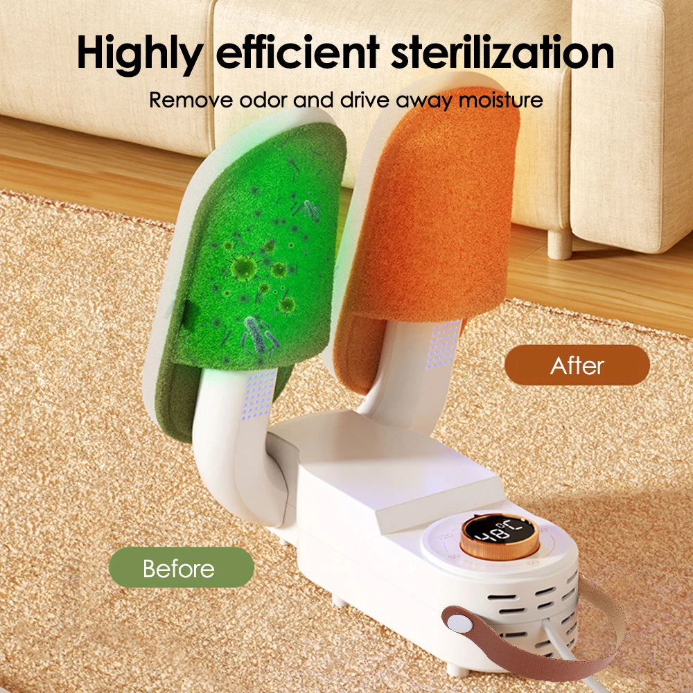 Electric Shoe & Boot Dryer with Timed Deodorizing – Foldable Fast-Drying Boot Warmer
